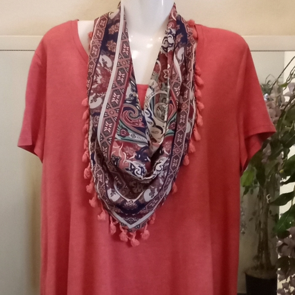 World Unity Tops - World Unity Knit Top with Matching Scarf